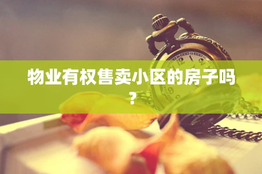物业有权售卖小区的房子吗？