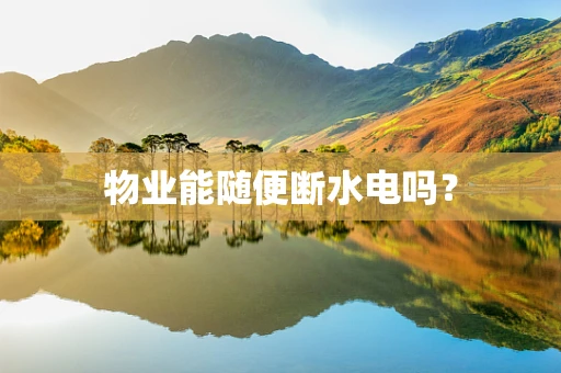 物业能随便断水电吗？