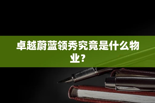 卓越蔚蓝领秀究竟是什么物业？