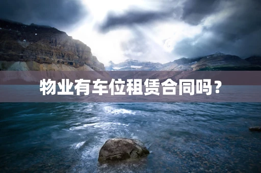 物业有车位租赁合同吗？