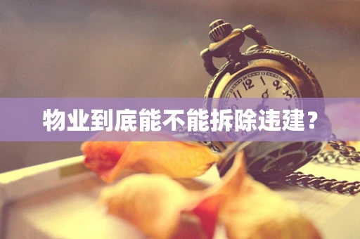 物业到底能不能拆除违建？