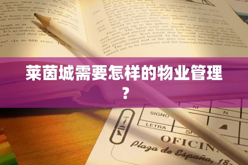 莱茵城需要怎样的物业管理？