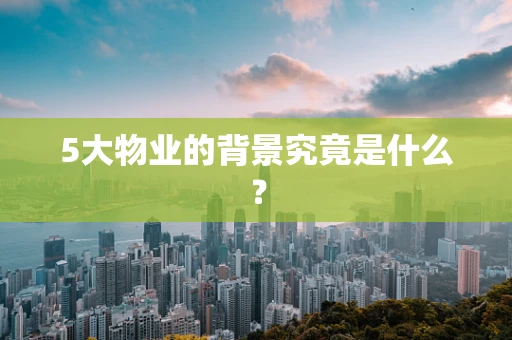 5大物业的背景究竟是什么？