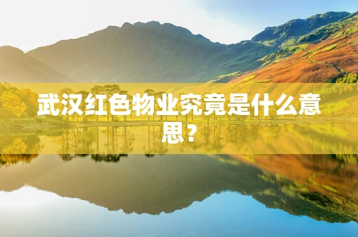 武汉红色物业究竟是什么意思？