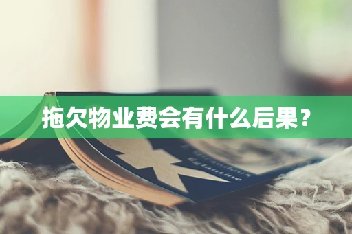 拖欠物业费会有什么后果？