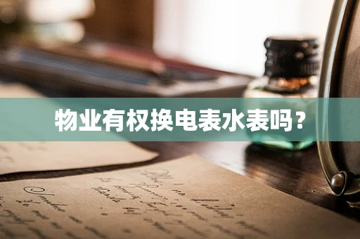 物业有权换电表水表吗？