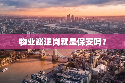 物业巡逻岗就是保安吗？