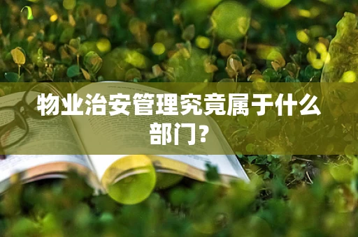 物业治安管理究竟属于什么部门？