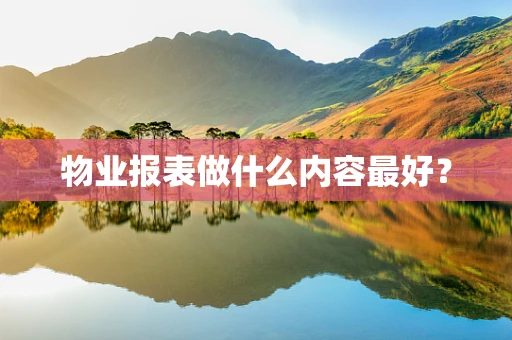 物业报表做什么内容最好？
