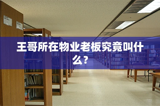 王哥所在物业老板究竟叫什么？