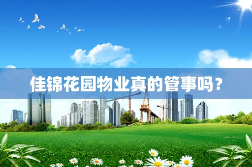 佳锦花园物业真的管事吗？