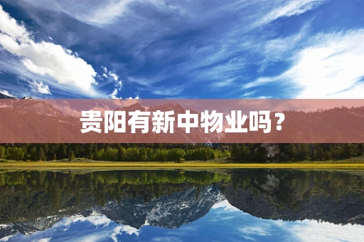 贵阳有新中物业吗？