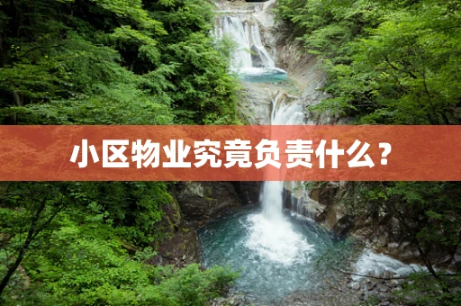 小区物业究竟负责什么？