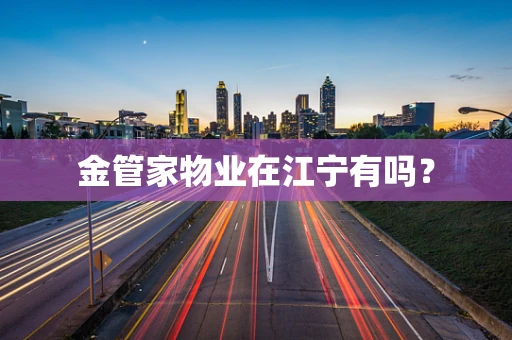 金管家物业在江宁有吗？