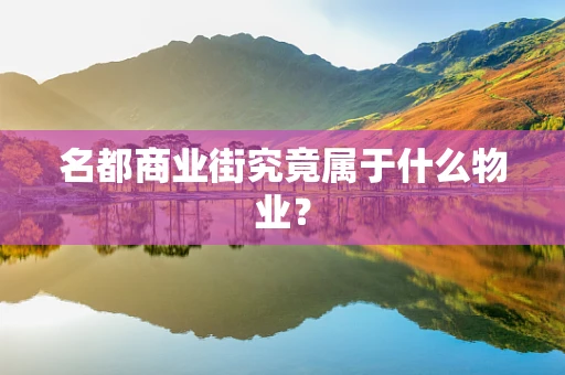 名都商业街究竟属于什么物业？