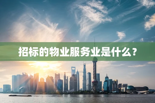招标的物业服务业是什么？