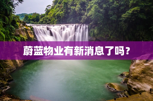 蔚蓝物业有新消息了吗？