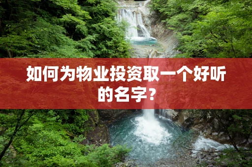 如何为物业投资取一个好听的名字？