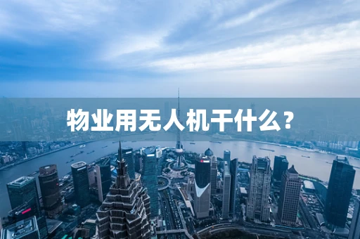 物业用无人机干什么？