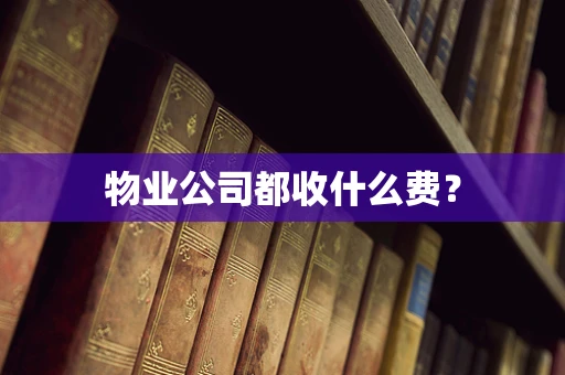 物业公司都收什么费？