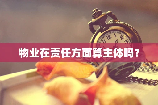 物业在责任方面算主体吗？