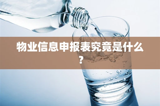 物业信息申报表究竟是什么？
