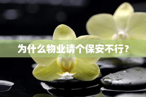 为什么物业请个保安不行？