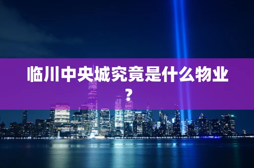 临川中央城究竟是什么物业？