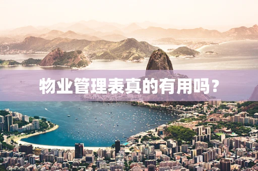 物业管理表真的有用吗？