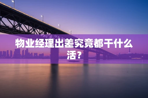 物业经理出差究竟都干什么活？