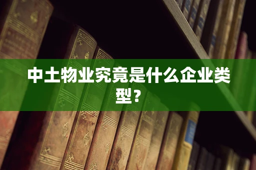 中土物业究竟是什么企业类型？