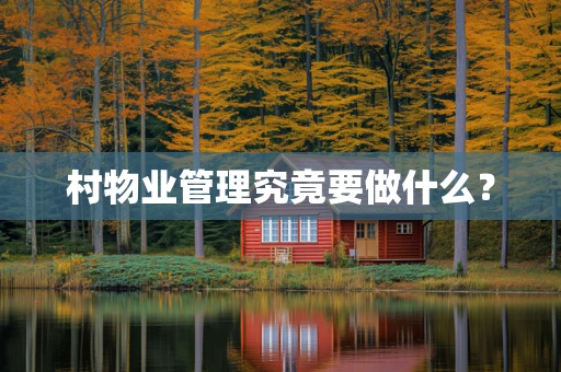 村物业管理究竟要做什么？