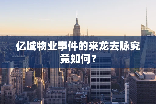 亿城物业事件的来龙去脉究竟如何？