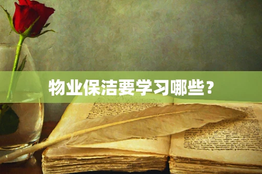 物业保洁要学习哪些？