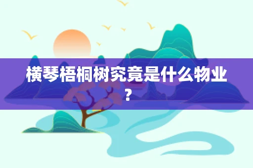 横琴梧桐树究竟是什么物业？