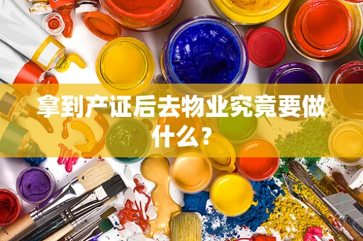 拿到产证后去物业究竟要做什么？