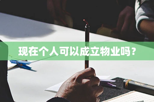 现在个人可以成立物业吗？