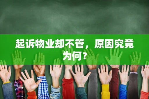 起诉物业却不管，原因究竟为何？