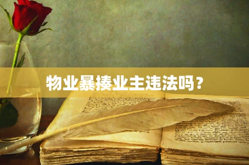 物业暴揍业主违法吗？