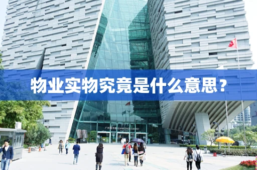 物业实物究竟是什么意思？